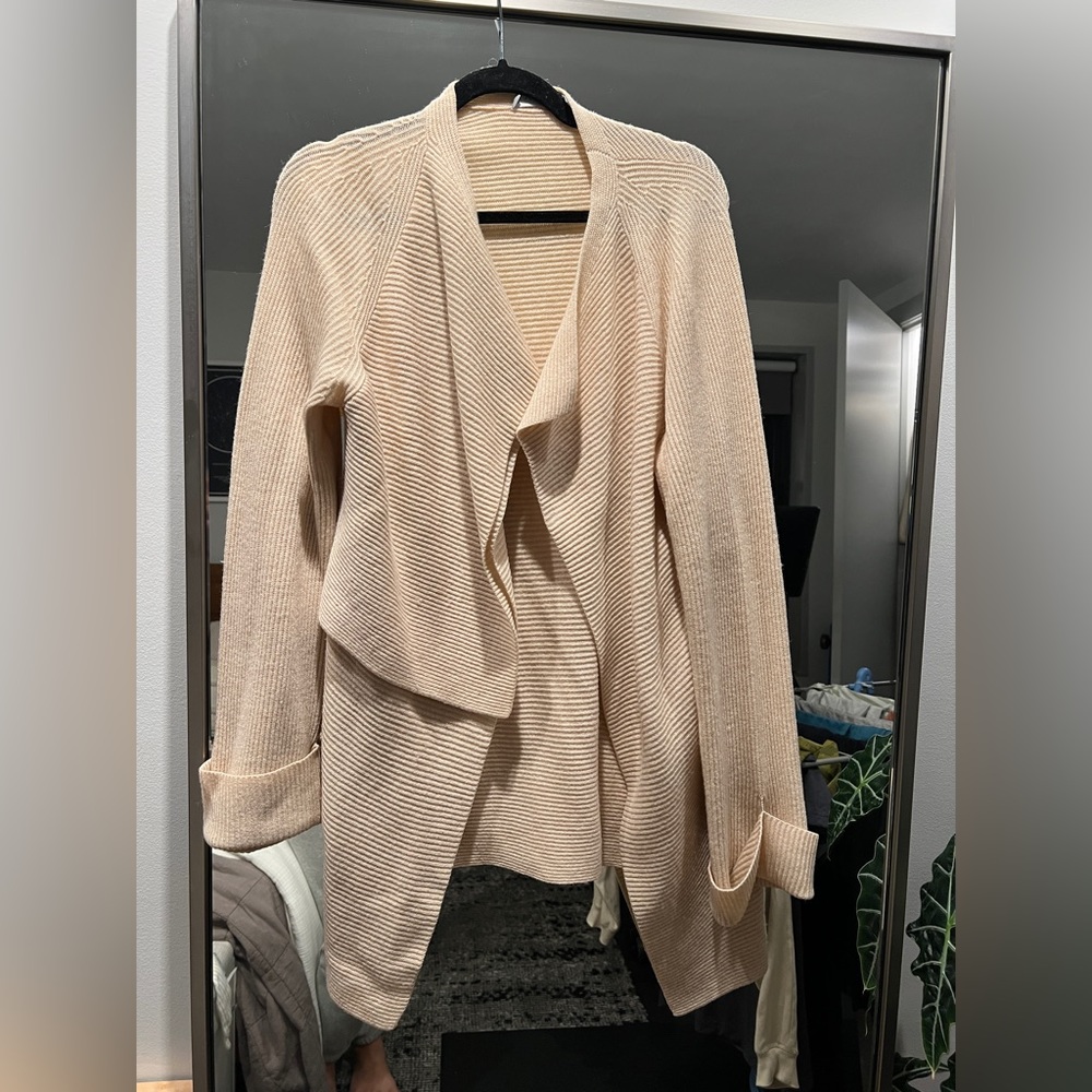 Vince cream waterfall cardigan